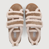 SHEARLING LOW VELCRO - Light Beige