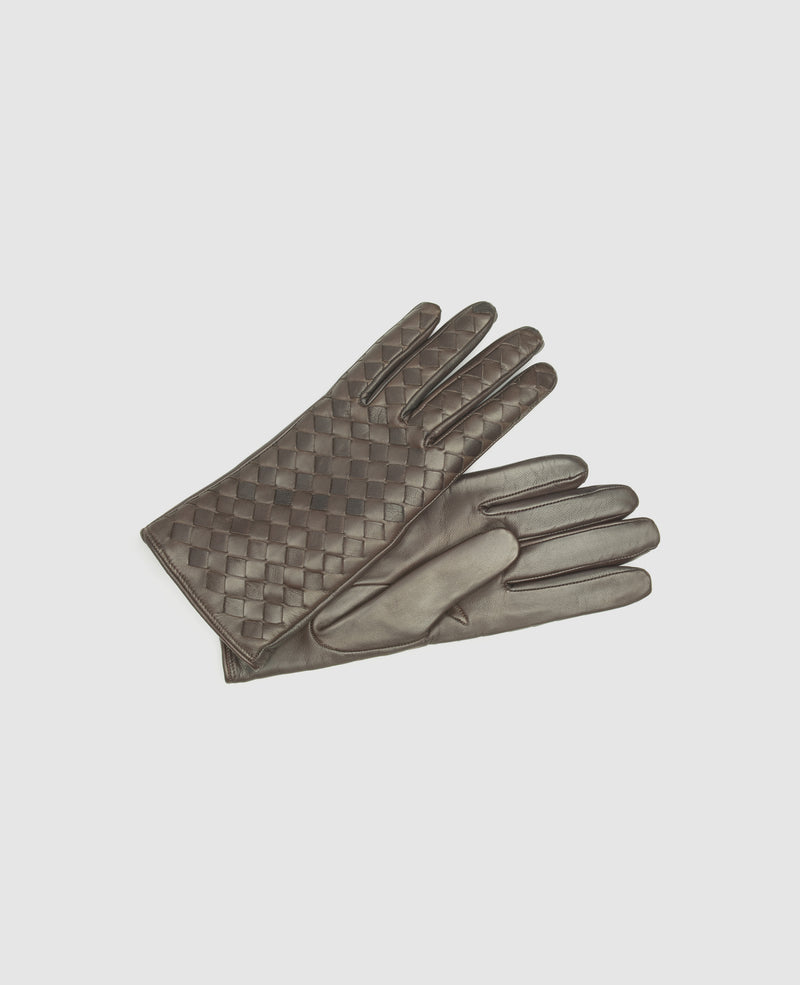 Handschuhe mit Steppung - Dunkelbraun