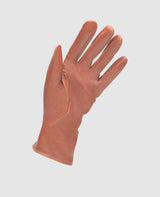 Handschuhe mit Druckknopf - Rotbraun